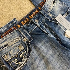 Rock Revival Paul Straight Denim Men's Size 32 x 34 NWT